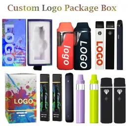 Scatola di imballaggio personalizzata Penna Vape usa e getta Sigarette elettroniche Confezione con logo personalizzato Scatole di visualizzazione Baccelli Carrelli per olio denso Vuoto Batteria ricaricabile OEM Vaporizzatore Borsa in Mylar