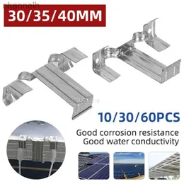 Outras ferramentas de limpeza doméstica Acessórios 10/30/60pcs 30/35/40mm Painel solar de aço inoxidável Fotovoltaico Guia de água Clip Componente Defletor Dreno de lama 240318