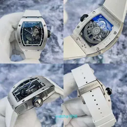 Orologio da donna RM Orologio ultimo orologio RM023 quadrante cavo platino 18 carati materiale orologio meccanico automatico da uomo tipo barile
