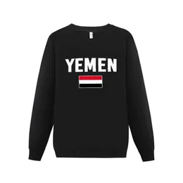 Herrtröjor tröjor hoodies yemen flagga jemenese emblem hoodie tröjor o-hals hip hop style bomull unisex 24318