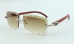 2021 occhiali da sole con lenti di taglio medie con diamanti 3524020 aste in legno originali misura occhiali 5818135mm5422208