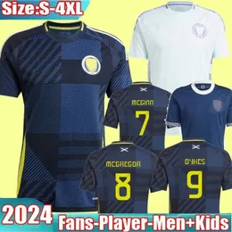 اسكتلندا 24 25 كرة القدم جيرسي 2024 2025 المنتخب الوطني الاسكتلندي McGinn Football Shirt Kids Kit Stet Home Navy Blue Away White 150 Years Special Robertson