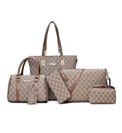 Kadın çanta deri omuz çantaları moda kılıfları kadın çanta altı parçalı set tasarımcı markası büyük kapasite gündelik duffel9807613