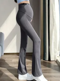 Umstandsleggings für Schwangere, Yoga, ausgestellte Hose mit hohem Bund, Schwangerschaftskleidung 240311