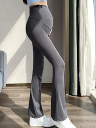 Leggings premaman per donne incinte Pantaloni svasati a vita alta da yoga Abiti da gravidanza 240311