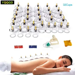 Massager 24/32 Terapi Cups Cupping Therapy Set med Pump, Professional Chinese Acupoint Cupping Therapy Hijama For Massage MuscleJoints