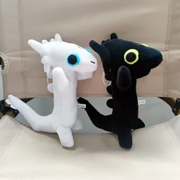 Wholesale of cute dancing dragon plush toys, black and white dragon dolls, children's games, playmates, holiday gifts, home decoration Good quality