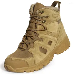 Sapatos de fitness masculinos botas táticas militares do exército zíper lateral antiderrapante tornozelo trabalho segurança caminhadas