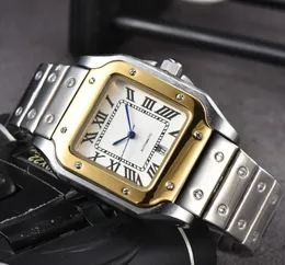 AAAAA tanque masculino quadrado relógio de quartzo de luxo CARTIIERR Carty Case Rose Gold Movimento Safira vidro fivela de joias design de moda relógios masculinos Splash à prova d'água