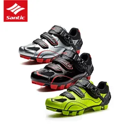Boots Santic Men Pro Mtb Bike Shoes Cycling Shoes Outdoor Riding Sneakers Breathable Selflocking Sport Mountain Bicycle Shoes for Man