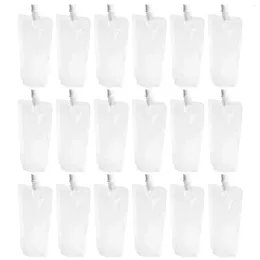 Ta ut containrar 50st transparenta dryckkolvar Stående påse Portable Plastic Drinks Bag (250 ml)