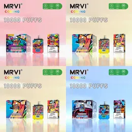 MRVIが来る10Kパフ10000 10フレーバースクリーン使い捨てメッシュコイルコイルコイル2％3％5％650MAH充電式バッテリー使い捨て吸血