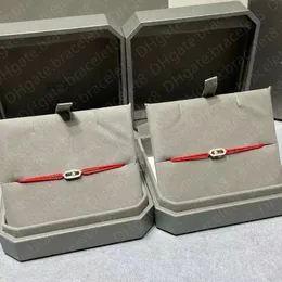 Designer sorte corda vermelha pulseiras de luxo diamante pulseira feminina tamanho ajustável pulseira nova quente pulseira para presente da menina com boxs