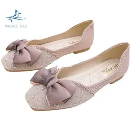 HBP Baba Olmayan Fabrika Doğrudan Satış Toptan Yeni Ucuz trend kadınlar Günlük düz ayakkabılar kayıyor Kadın Yay Dekoratif Güzel Bale Ayakkabı