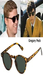 نظارة شمسية DPZ الموضة Gregory Peck Round Rivets Vintage Cool Brand Design Sun Glasses UV4002350166