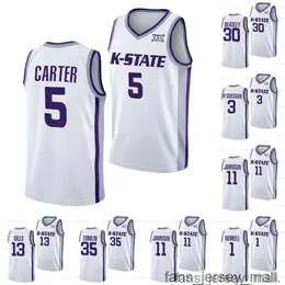 Kansas State Wildcats Jersey Keyontae Mike McGuirl Nowell Mark Smith Ismael Massoud Logan Landers Maximus Edwards Selton Miguel Cam Carter NCAA College Jerseys