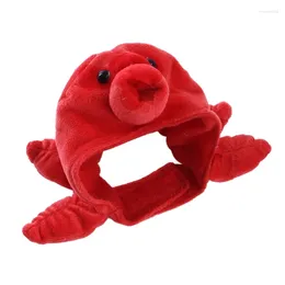 Costumi per gatti per divertenti cappelli per animali domestici Design a polpo rosso Accessori per costumi morbidi e confortevoli Materiale sicuro per gli animali