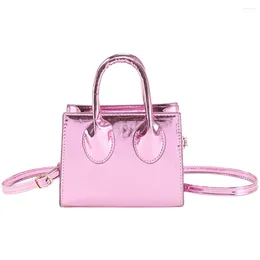 Borse a tracolla Borsa laser Borsa piccola quadrata lucida Borsa da donna Messenger Moda Pochette da donna a tracolla solida in pelle PU