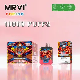 Nave EU VAPEN Mrvi In arrivo 10000 sbuffi Sigarette elettroniche usa e getta Vape 19ml Bobina a rete 650mAh Batteria 5% Sigarette elettroniche ricaricabili 12k Vapore soffio