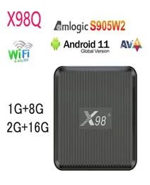 X98Q Akıllı TV Kutusu Android 11 Amlogic S905W2 2GB RAM 16GB Destek 24G 5G Çift WiFi 4K Youtube Medya Oyuncu 1G 8G X96 Mini9614915