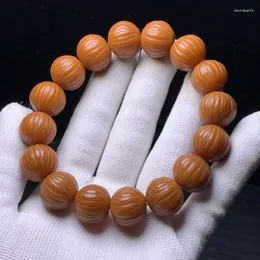 Strand Bodhi Root Carved Monkey Head Beads Straight Bracelet