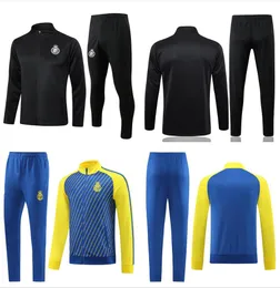 2024 2025 Riyadh Tracksuit Man Kit Football Jacket 24 25 Riyadh Ronaldo Half Training Suit Surning Surnings