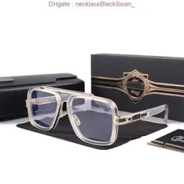 Vintage-Sonnenbrille, quadratisch, Damen-Sonnenbrille, modisch, Designer-Sonnenbrille, luxuriös, goldener Rahmen, UV400, Farbverlauf, LXN-EVO DITA siebzigster vergeblicher Loguat 2EGR
