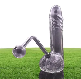 1pcs High Quality Glass Oil Burner Bong Recycler Ashcatcher Bong with Big Size Downstem Oil Burner Pipe Male Penis Shape Bubbler S1337382