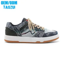 HBP Non-Brand 202 New Fashion Denim Mens Athleisure Shoes Low Tops Thican Soles Non-Slip Classic 커플 스케이트 보드 신발