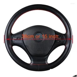 Steering Wheel Covers Ers Braid On Car For Infiniti Fx35 Q50 G35 Qx70 Fx G37 Q30 Qx56 I30 M35 Fx37 Qx4 Qx60 Fx50 M37 Drop Delivery Aut Dhr0V