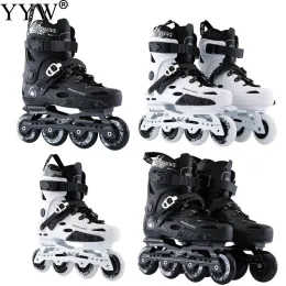 Schuhe professionelle Inline Roller Skates Frau Mann Kinder Erwachsene Speed Skate Sneakers Outdoor Patins 4 Rodas Größe 3541 Skating Schuhe