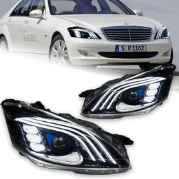 Benz W221 헤드 라이트 2006-2009 S300 S300 S400 Maybach Style DRL Running Light Dynamic Turn Signal Light의 헤드 라이트 LED