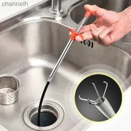 Other Household Cleaning Tools Accessories 60cm Drain Snake Spring Tube Unblock Tool Bathroom Sewer Dredge Anti Clogging Kitchen Sink Toilet Cleaner 240318