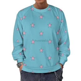 Felpe con cappuccio da uomo Felpe Johnny Joestar Pink Stars Felpe streetwear Autunno Jojos Bizzare Adventures Felpe con cappuccio Kawaii Capispalla oversize OHoodie 24318