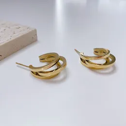 Ohrstecker Retro Metall Gold Farbe Kreis Koreanische unregelmäßige mehrere kleine Ohrringe für Frauen 2024 Trending Party Schmuck Geschenk