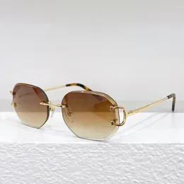 Okulary przeciwsłoneczne CT 0092 F035 Projektanci mężczyźni kobiety okulary luksusowe okulary przeciwsłoneczne vintage okulary długie gafas de sol para mejr hombre