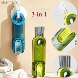 Other Household Cleaning Tools Accessories 3 In 1 Cup Brush Multi-functional Mouth Scrubber Rotatable Kitchen Gadgets Lid Cleaner 240318