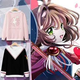 Herrtröjor tröjor anime cardcaptor sakura 3d tryck överdimensionerad hoodie långärmad crewneck sweatshirt y2k streetwear casual tacksuit 24318