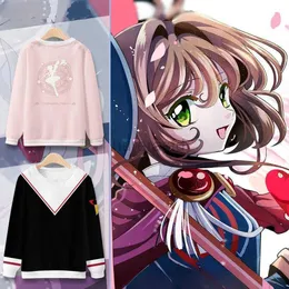 Erkek Hoodies Sweatshirts Anime Cardcaptor Sakura 3D Baskı Büyük Boy Hoodie Uzun Kollu Mürettebat y2k Street Giyim Gündelik Tacksuit 24318