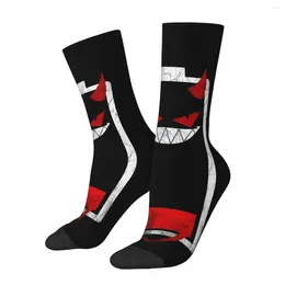 Herrstrumpor Crazy Sock for Men Battery Monster Hip Hop Vintage Street Arts Happy Quality Pattern Printed pojkar Crepression Compression Casual