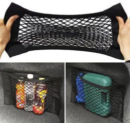 Bilstam för att ta emot butiksinnehåll Bag Storage Network Net Seat Storage Mesh Pocket Sticker Trunk Strong Magic Tape4920211