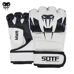 Protective Gear SOTF white MMA Venomous snake Multicolor Boxing gloves MMA gloves Tiger Muay Thai muay thai boxing fight glove Sanda pads box yq240318