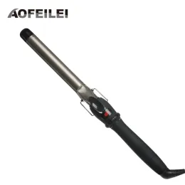 Ferros de controle de temperatura digital ferramentas estilo cerâmica rotativa curling ferro modelador de cabelo rolo curling wand plugue da ue ferro liso