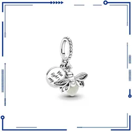 925 prata nova popular firefly pérola contas adequadas para charme original pan pulseira diy jóias femininas frete grátis