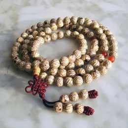 Filo BRO655 Buddismo 108x8mm Collana con perle di preghiera Bodhi in seta naturale Mala