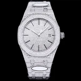 Diamond Watch Mens 41mm Automatisk mekanisk 3120 Movement Luxury Designer Watches High Quality rostfritt band Vattentät affärsbrist Montre de Luxe