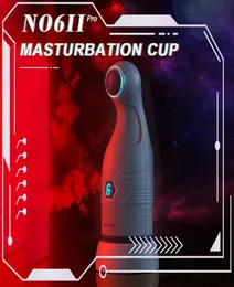 N06II Pro Ssanie powietrza Puchar Masturbacji Innowacja Innowacja Rocker Control Control masturbator wibrujący do orałowej zabawki seksualne dla men9650882