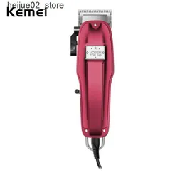 Barbeadores elétricos Kemei Rose Máquina de corte de cabelo vermelho Cortador de cabelo com cabo profissional MDSERTOP Top50 Aparador de pêlos corporal poderoso com fio de carga Q240318