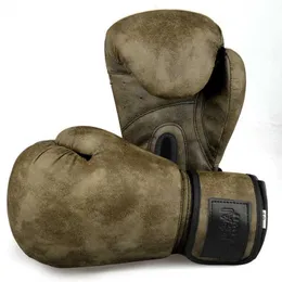 Skyddsutrustning 8 10 12 oz boxninghandskar pu läder muay thai guantes de boxeo fri kamp mma sandbag träning handske för vuxna män kvinnor barn yq240318