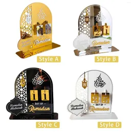 Decoração de festa Eid Mubarak Calendário de Advento Elementos Clássicos Artesanato Árabe 7.8x7.8inch para Decoração de Casamento Durável Multiuso